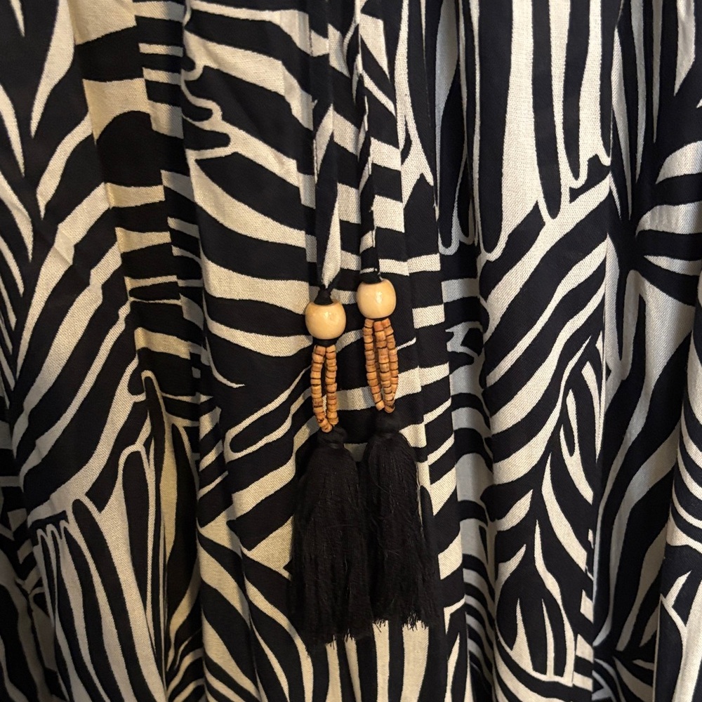 Zebra Print beach pants with Tassel - Picture 4 of 7